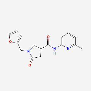 1-(furan-2-ylmethyl)-N-(6-methylpyridin-2-yl)-5-oxopyrrolidine-3-carboxamide