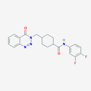 trans-N-(3,4-difluorophenyl)-4-[(4-oxo-1,2,3-benzotriazin-3(4H)-yl)methyl]cyclohexanecarboxamide