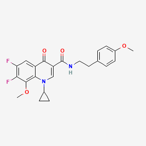 1-cyclopropyl-6,7-difluoro-8-methoxy-N-[2-(4-methoxyphenyl)ethyl]-4-oxo-1,4-dihydroquinoline-3-carboxamide