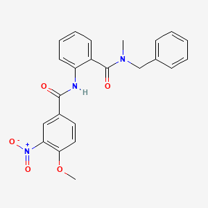 molecular formula C23H21N3O5 B11014393 N-(2-{[benzyl(methyl)amino]carbonyl}phenyl)-4-methoxy-3-nitrobenzamide 