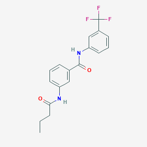 molecular formula C18H17F3N2O2 B11014408 3-(butanoylamino)-N-[3-(trifluoromethyl)phenyl]benzamide 