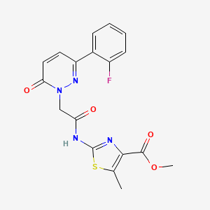 methyl 2-({[3-(2-fluorophenyl)-6-oxopyridazin-1(6H)-yl]acetyl}amino)-5-methyl-1,3-thiazole-4-carboxylate