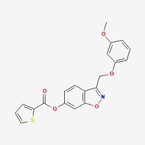 3-[(3-Methoxyphenoxy)methyl]-1,2-benzisoxazol-6-yl 2-thiophenecarboxylate