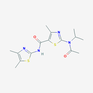 2-[acetyl(propan-2-yl)amino]-N-[(2E)-4,5-dimethyl-1,3-thiazol-2(3H)-ylidene]-4-methyl-1,3-thiazole-5-carboxamide