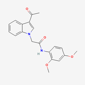 molecular formula C20H20N2O4 B11014443 2-(3-acetyl-1H-indol-1-yl)-N-(2,4-dimethoxyphenyl)acetamide 