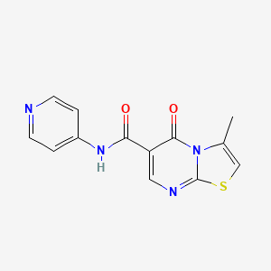 molecular formula C13H10N4O2S B11014444 3-methyl-5-oxo-N-(pyridin-4-yl)-5H-[1,3]thiazolo[3,2-a]pyrimidine-6-carboxamide 