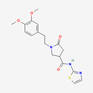 1-[2-(3,4-dimethoxyphenyl)ethyl]-5-oxo-N-(1,3-thiazol-2-yl)pyrrolidine-3-carboxamide