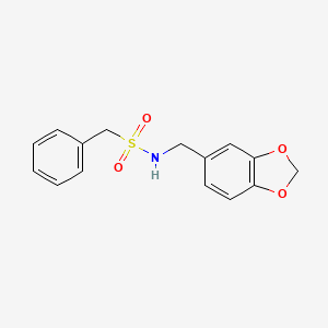 N-(1,3-benzodioxol-5-ylmethyl)-1-phenylmethanesulfonamide