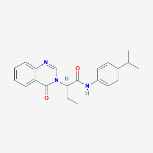 2-(4-oxoquinazolin-3(4H)-yl)-N-[4-(propan-2-yl)phenyl]butanamide