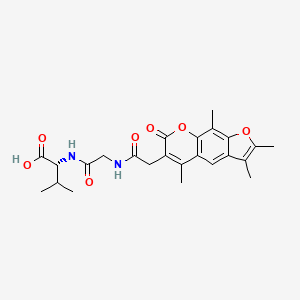 N-[(2,3,5,9-tetramethyl-7-oxo-7H-furo[3,2-g]chromen-6-yl)acetyl]glycyl-D-valine