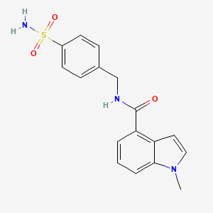 molecular formula C17H17N3O3S B11014551 1-methyl-N-(4-sulfamoylbenzyl)-1H-indole-4-carboxamide 