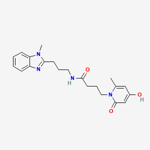 molecular formula C21H26N4O3 B11014558 4-(4-hydroxy-6-methyl-2-oxopyridin-1(2H)-yl)-N-[3-(1-methyl-1H-benzimidazol-2-yl)propyl]butanamide 