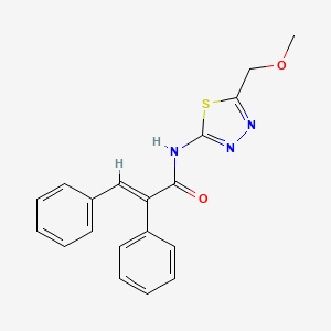 (2E)-N-[5-(methoxymethyl)-1,3,4-thiadiazol-2-yl]-2,3-diphenylprop-2-enamide