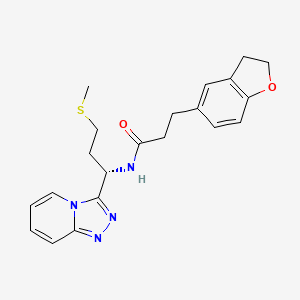 molecular formula C21H24N4O2S B11014571 3-(2,3-dihydro-1-benzofuran-5-yl)-N-[(1S)-3-(methylsulfanyl)-1-([1,2,4]triazolo[4,3-a]pyridin-3-yl)propyl]propanamide 