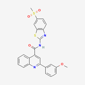 2-(3-methoxyphenyl)-N-[(2Z)-6-(methylsulfonyl)-1,3-benzothiazol-2(3H)-ylidene]quinoline-4-carboxamide