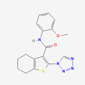 molecular formula C17H17N5O2S B11014592 N-(2-methoxyphenyl)-2-(1H-tetrazol-1-yl)-4,5,6,7-tetrahydro-1-benzothiophene-3-carboxamide 