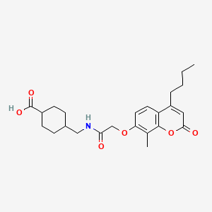 molecular formula C24H31NO6 B11014620 trans-4-[({[(4-butyl-8-methyl-2-oxo-2H-chromen-7-yl)oxy]acetyl}amino)methyl]cyclohexanecarboxylic acid 