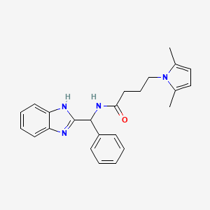 N-[1H-benzimidazol-2-yl(phenyl)methyl]-4-(2,5-dimethyl-1H-pyrrol-1-yl)butanamide