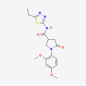 1-(2,4-dimethoxyphenyl)-N-(5-ethyl-1,3,4-thiadiazol-2-yl)-5-oxopyrrolidine-3-carboxamide