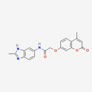 N-(2-methyl-1H-benzimidazol-5-yl)-2-[(4-methyl-2-oxo-2H-chromen-7-yl)oxy]acetamide