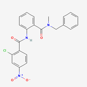 molecular formula C22H18ClN3O4 B11014639 N-(2-{[benzyl(methyl)amino]carbonyl}phenyl)-2-chloro-4-nitrobenzamide 