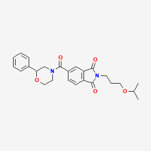 5-[(2-phenylmorpholin-4-yl)carbonyl]-2-[3-(propan-2-yloxy)propyl]-1H-isoindole-1,3(2H)-dione