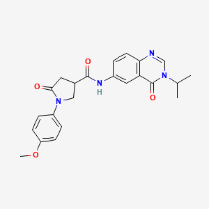 molecular formula C23H24N4O4 B11014653 1-(4-methoxyphenyl)-5-oxo-N-[4-oxo-3-(propan-2-yl)-3,4-dihydroquinazolin-6-yl]pyrrolidine-3-carboxamide 