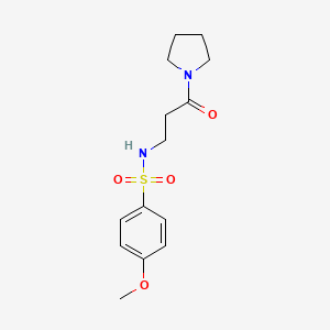 molecular formula C14H20N2O4S B11014680 4-methoxy-N-[3-oxo-3-(pyrrolidin-1-yl)propyl]benzenesulfonamide 