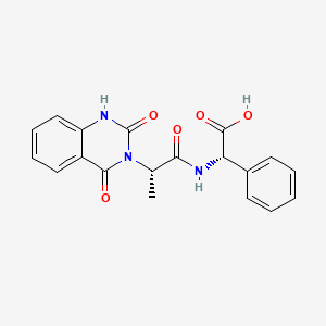 molecular formula C19H17N3O5 B11014695 (2S)-{[(2S)-2-(2,4-dioxo-1,4-dihydroquinazolin-3(2H)-yl)propanoyl]amino}(phenyl)ethanoic acid 