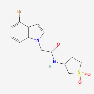 molecular formula C14H15BrN2O3S B11014714 2-(4-bromo-1H-indol-1-yl)-N-(1,1-dioxidotetrahydrothiophen-3-yl)acetamide 