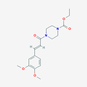 ethyl 4-[(2E)-3-(3,4-dimethoxyphenyl)prop-2-enoyl]piperazine-1-carboxylate