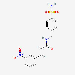 molecular formula C16H15N3O5S B11014731 (E)-3-(3-nitrophenyl)-N-[(4-sulfamoylphenyl)methyl]prop-2-enamide CAS No. 349434-16-8