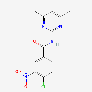 molecular formula C13H11ClN4O3 B11014732 4-chloro-N-(4,6-dimethylpyrimidin-2-yl)-3-nitrobenzamide CAS No. 349619-25-6