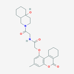 N-[2-(4a-hydroxyoctahydroisoquinolin-2(1H)-yl)-2-oxoethyl]-2-[(3-methyl-6-oxo-7,8,9,10-tetrahydro-6H-benzo[c]chromen-1-yl)oxy]acetamide