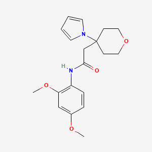 N-(2,4-dimethoxyphenyl)-2-[4-(1H-pyrrol-1-yl)tetrahydro-2H-pyran-4-yl]acetamide