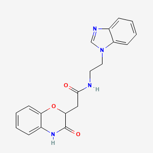 N-[2-(1H-benzimidazol-1-yl)ethyl]-2-(3-hydroxy-2H-1,4-benzoxazin-2-yl)acetamide