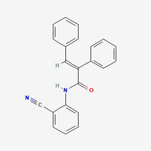 molecular formula C22H16N2O B11014815 (2E)-N-(2-cyanophenyl)-2,3-diphenylprop-2-enamide 