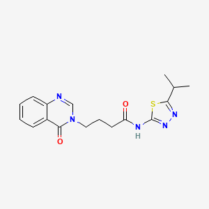 4-(4-oxoquinazolin-3(4H)-yl)-N-[(2Z)-5-(propan-2-yl)-1,3,4-thiadiazol-2(3H)-ylidene]butanamide