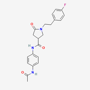 N-[4-(acetylamino)phenyl]-1-[2-(4-fluorophenyl)ethyl]-5-oxopyrrolidine-3-carboxamide