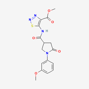 Methyl 5-({[1-(3-methoxyphenyl)-5-oxopyrrolidin-3-yl]carbonyl}amino)-1,2,3-thiadiazole-4-carboxylate