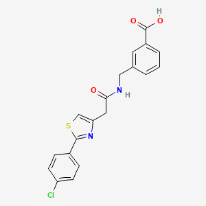 3-[({[2-(4-Chlorophenyl)-1,3-thiazol-4-yl]acetyl}amino)methyl]benzoic acid