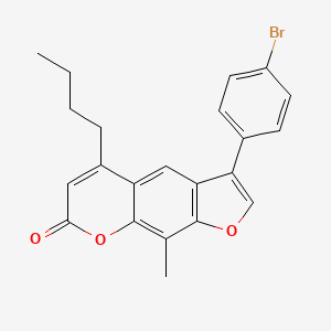 molecular formula C22H19BrO3 B11014909 3-(4-bromophenyl)-5-butyl-9-methyl-7H-furo[3,2-g]chromen-7-one 