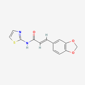 (2E)-3-(1,3-benzodioxol-5-yl)-N-(1,3-thiazol-2-yl)prop-2-enamide