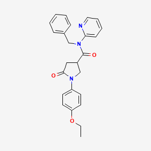 N-benzyl-1-(4-ethoxyphenyl)-5-oxo-N-(pyridin-2-yl)pyrrolidine-3-carboxamide