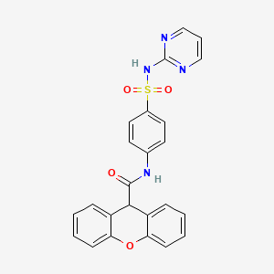 molecular formula C24H18N4O4S B11014936 N-[4-(pyrimidin-2-ylsulfamoyl)phenyl]-9H-xanthene-9-carboxamide 