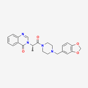 3-{(2S)-1-[4-(1,3-benzodioxol-5-ylmethyl)piperazin-1-yl]-1-oxopropan-2-yl}quinazolin-4(3H)-one