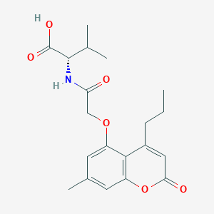 molecular formula C20H25NO6 B11014980 N-{[(7-methyl-2-oxo-4-propyl-2H-chromen-5-yl)oxy]acetyl}-L-valine 