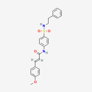 molecular formula C24H24N2O4S B11014992 (2E)-3-(4-methoxyphenyl)-N-{4-[(2-phenylethyl)sulfamoyl]phenyl}prop-2-enamide 