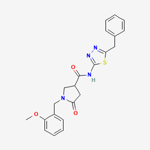 N-(5-benzyl-1,3,4-thiadiazol-2-yl)-1-(2-methoxybenzyl)-5-oxopyrrolidine-3-carboxamide