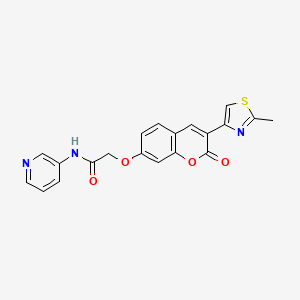 molecular formula C20H15N3O4S B11015019 2-{[3-(2-methyl-1,3-thiazol-4-yl)-2-oxo-2H-chromen-7-yl]oxy}-N-(pyridin-3-yl)acetamide 